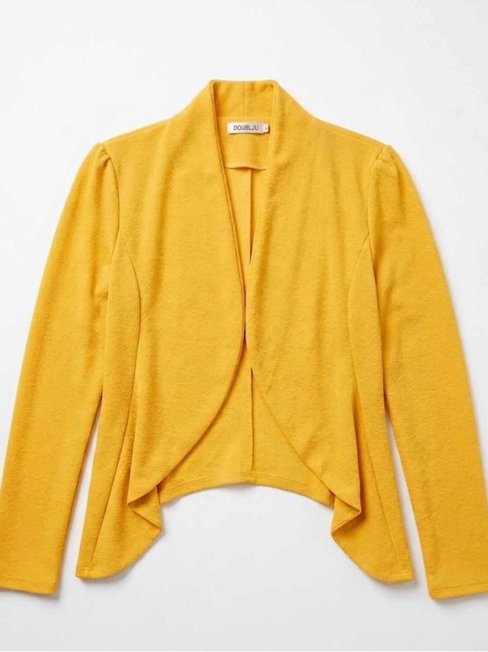☀️ Sunshine Yellow! ☀️ Mustard Yellow Open-Front Women's Blazer Jacket NWT